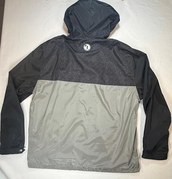 Baseballism WINFIELD Windbreaker Rain Jacket Black/Gray Size 3XL Authentic Fan