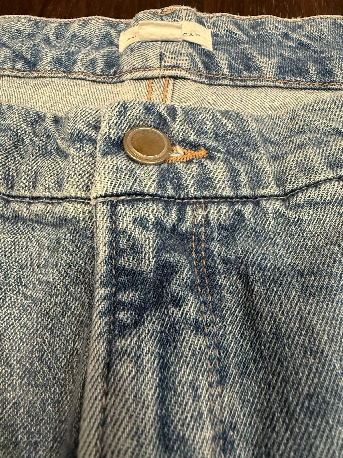 Good American Size 18 Good Classic High Rise Distressed Straight Leg Blue Jeans