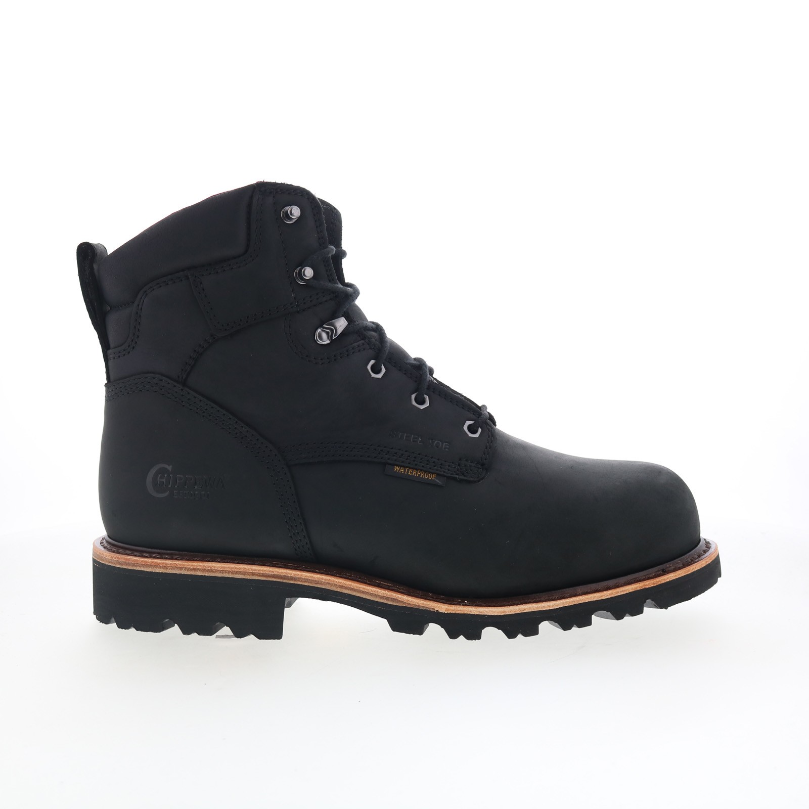 Chippewa Super DNA WP Steel Toe Insulated Mens Black Wide Work Boots