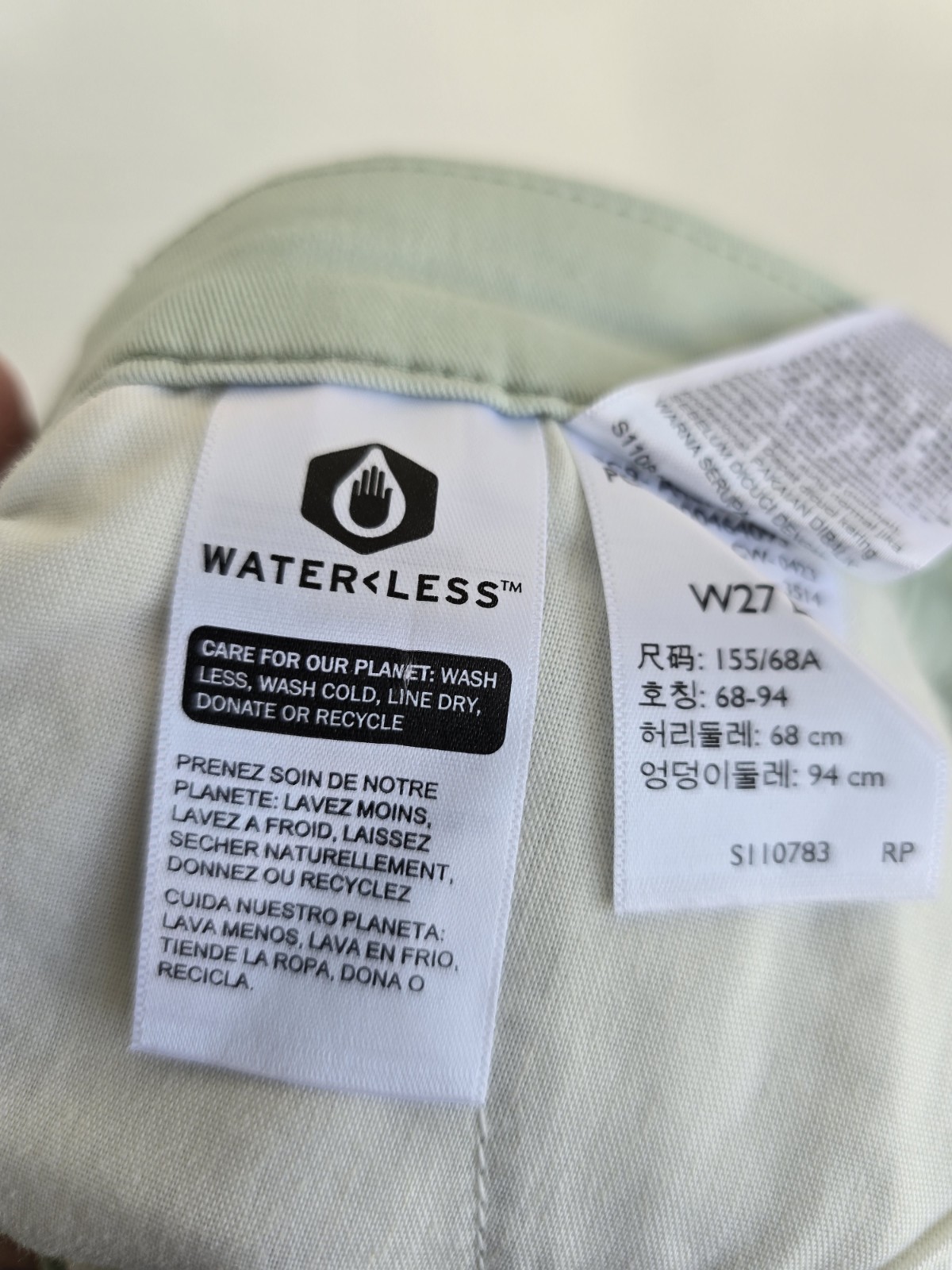 Levi’s Womens Chinos 27 In Waist Mint Green Cotton Summer Casual Zip Fly