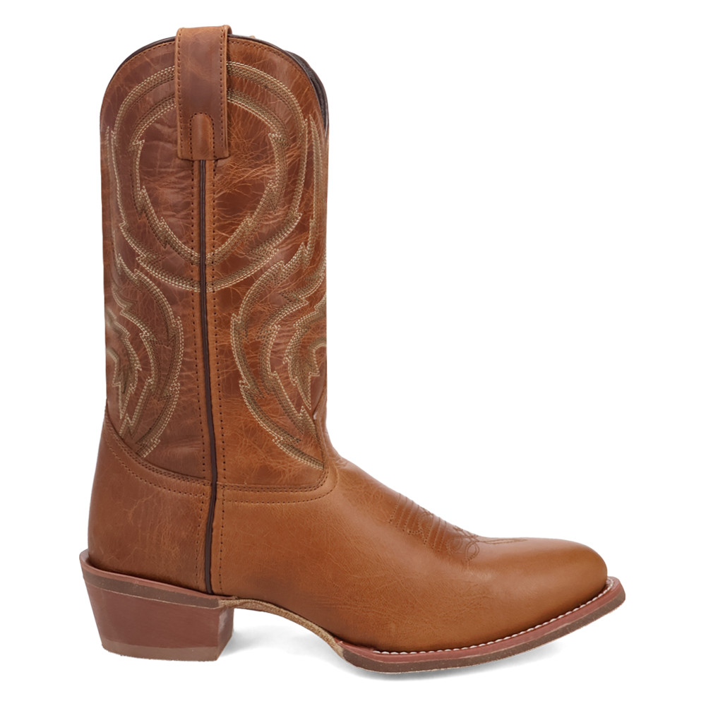 Laredo Novak Embroidered Round Toe Pull On Cowboy Mens Brown Casual Boots 70011