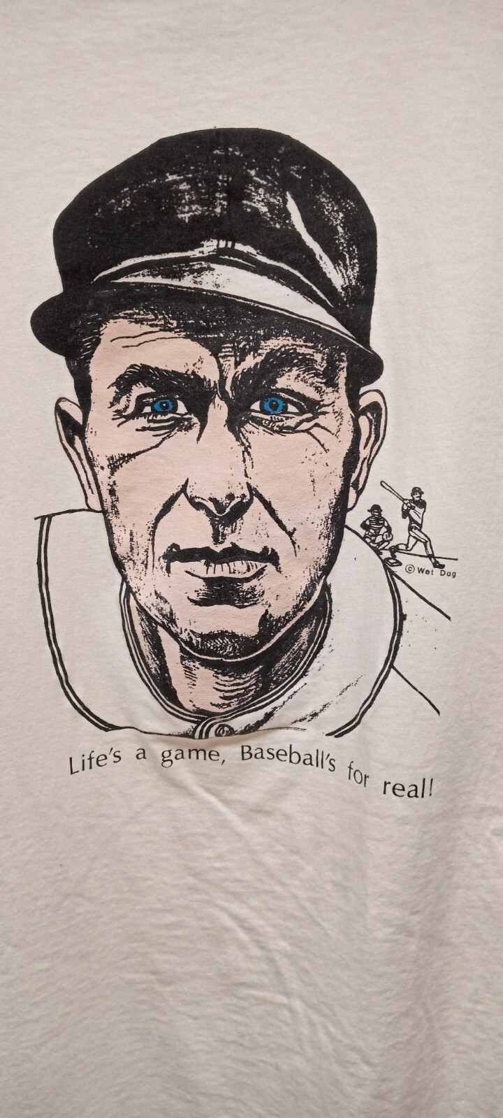 Vintage 1985 Yankees Yogi Berra Life’s A Game XL Oneita Tag T Shirt Super Rare