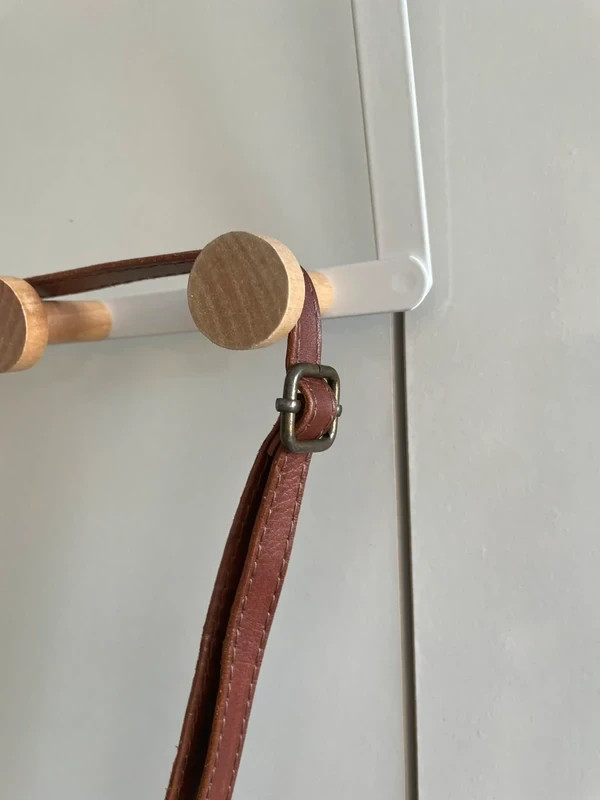 Dark brown leather saddle bag elegant minimalist crossbody bag