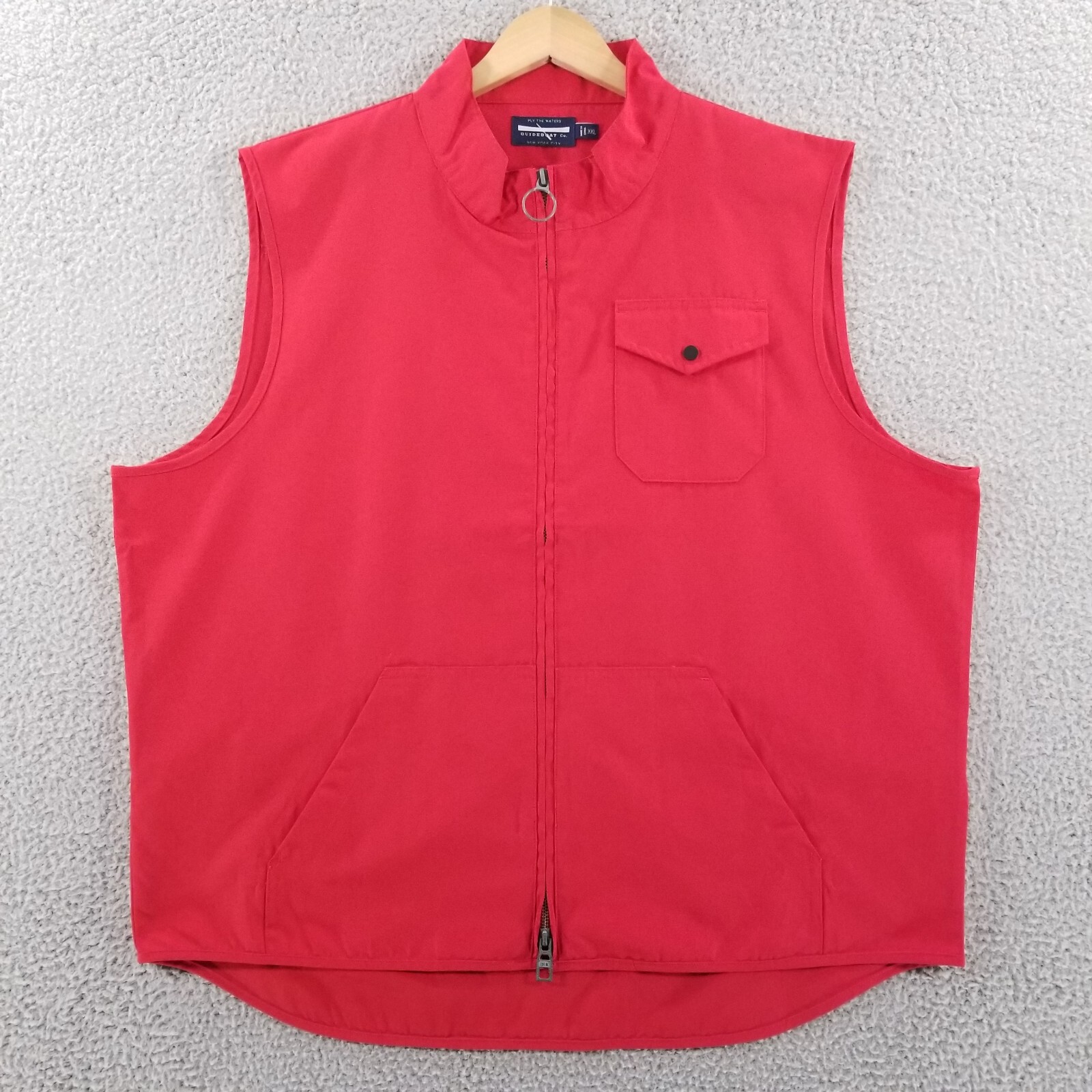 Guideboat Company Sailing Vest Mens XXL Red Full Zip Boating Yachting Cuttyhunk