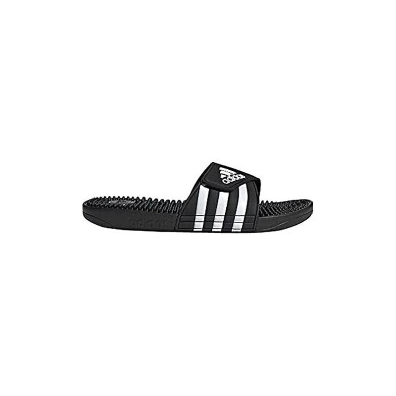 Adidas Adissage Slide Sandal Men’s Size 9 Black/White Massage Footbed