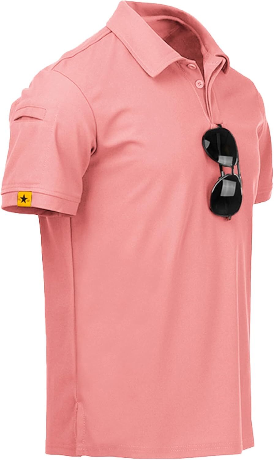 Performance Short Sleeve Polo Shirt for Men Athletic Golf Casual Lightweight