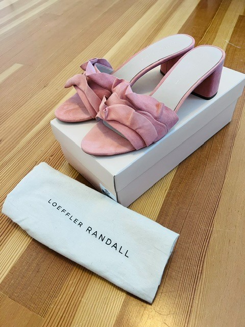 Loeffler Randall Neutral Suede Slides – Sz9 – EUC!