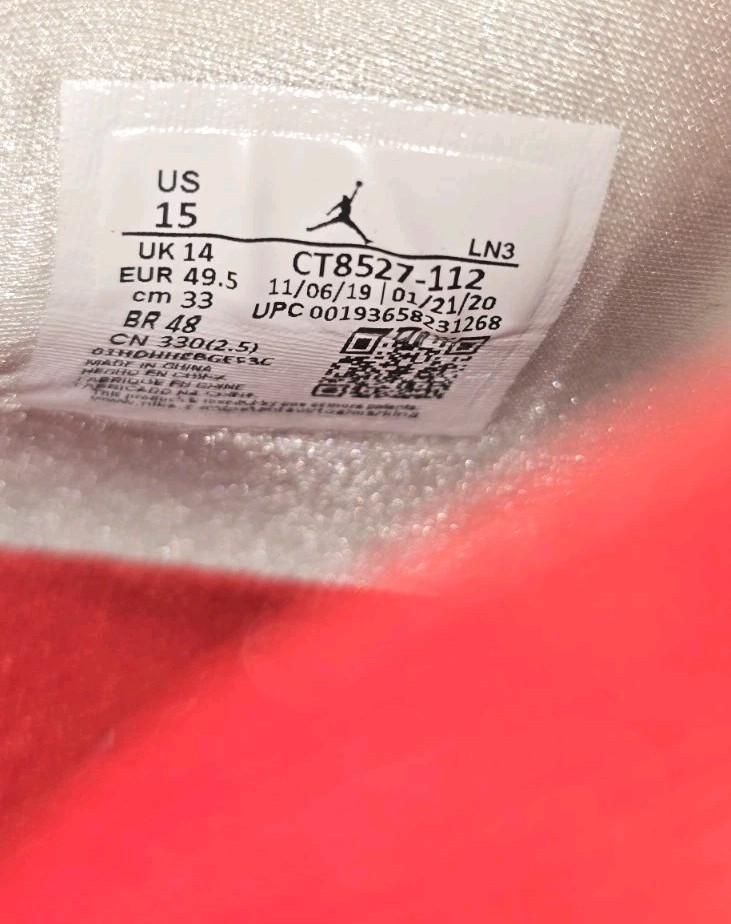 Air Jordan 4 Retro “Metallic Red” (2020) in US Size 15. OG BOX / 9.2/10