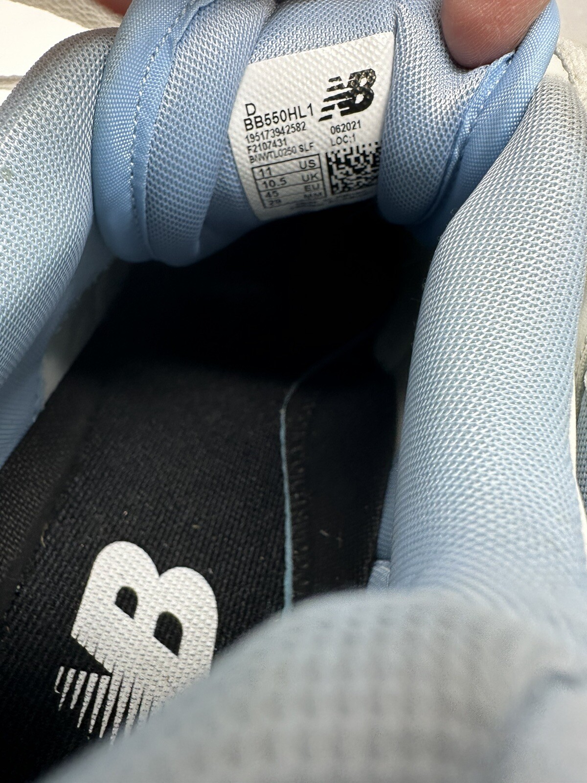 New Balance 550 UNC White University Blue BB550HL1 Mens Size 11