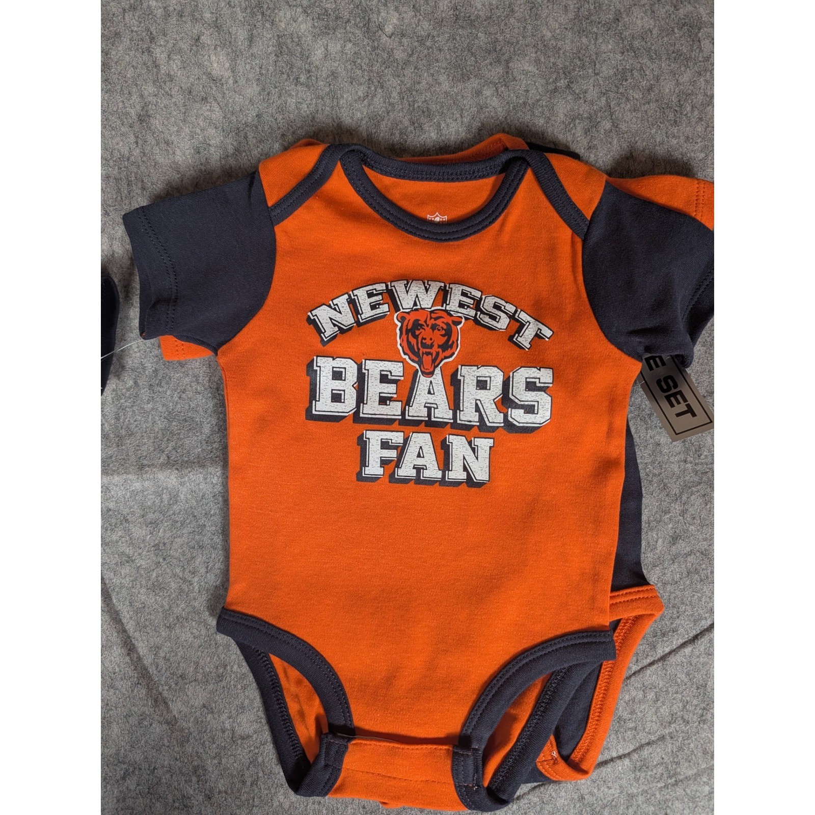 Chicago Bears Baby 3 Piece Bodysuit Set Infant Football Fan Outfit 3-6M