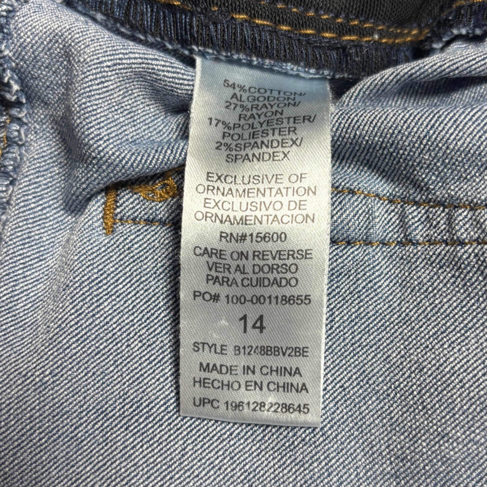 Democracy Ab solution Denim Blue Jeans Women’s 14 light Wash Whiskering Stretch