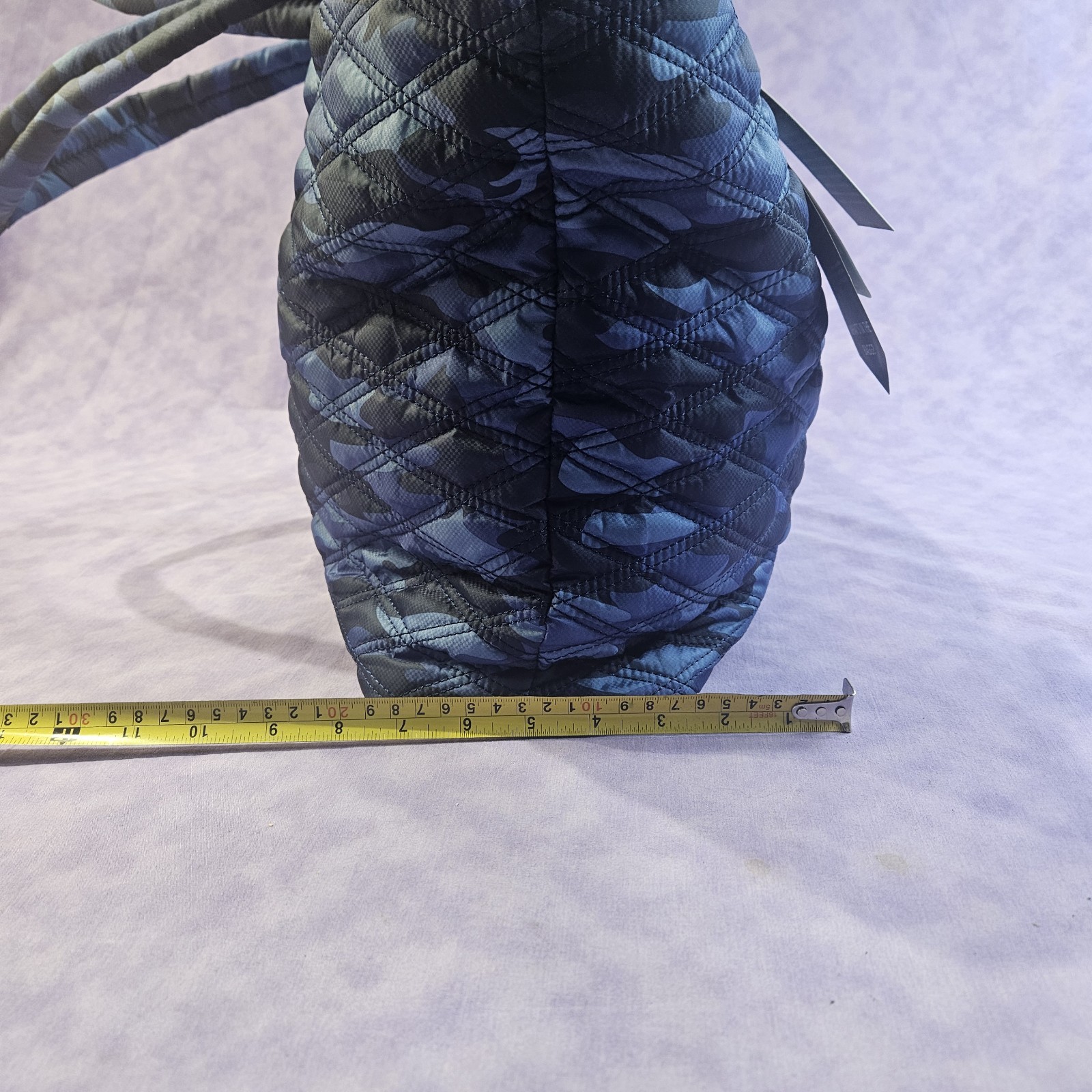 NWT “Baggallini Quilted Tote” Multicolor Tote Bag, Various Shades Of Blue, READ