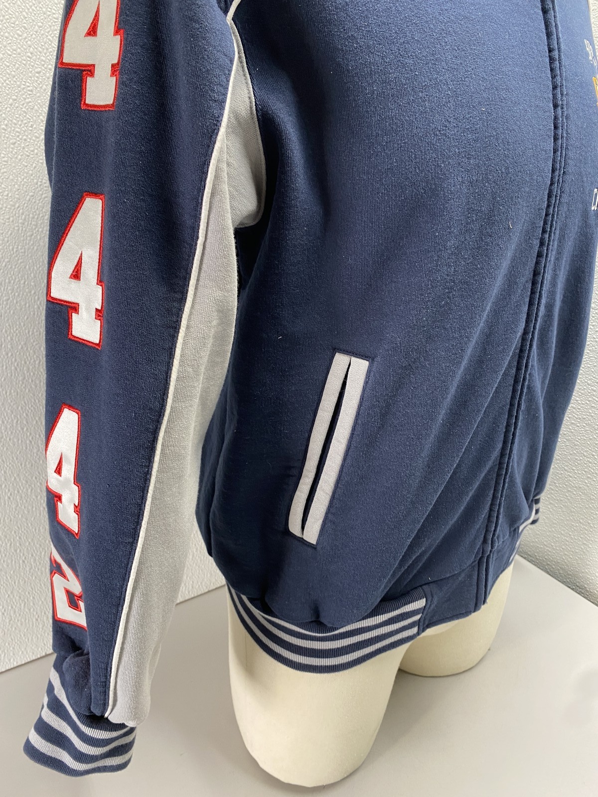 Supreme Mens Playoffs Zip Up Hooded Sweatshirt Size M Navy Blue