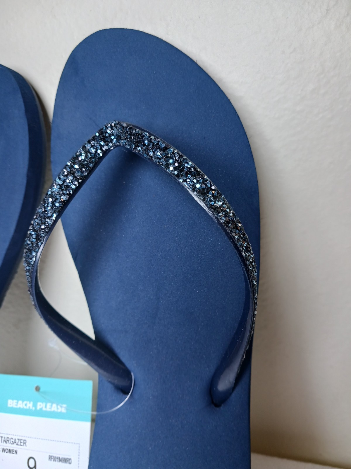 Reef Women’s Blue Glitter Mermaid Thong Flip Flop Sandals US 9 EU 40
