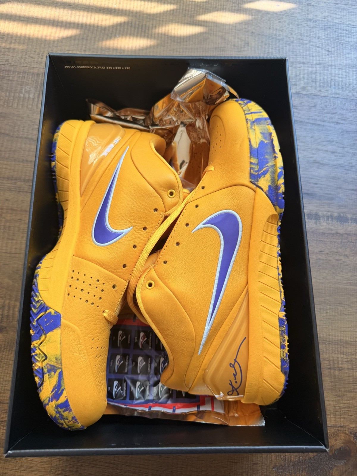 Nike Kobe 4 Protro Men’s Sneakers Size 10.5 Draft Day Lakers Purple Gold