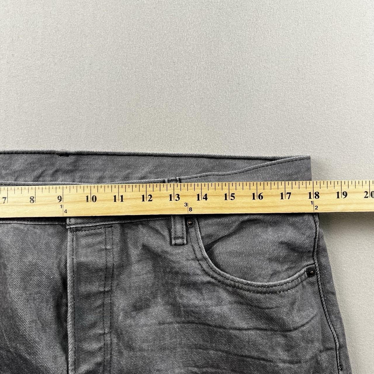 Levis 501 Jeans Mens 36×30 Gray Denim Original Straight Button Fly Charcoal Wash