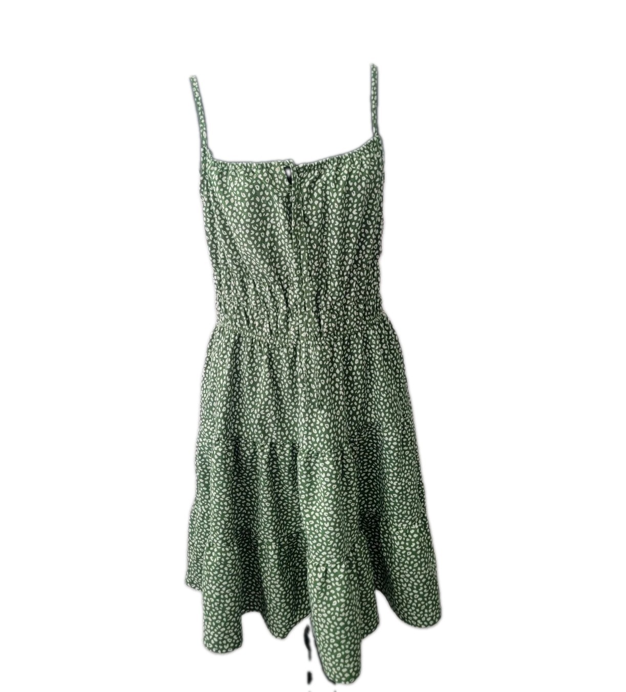 Hesperus Strappy Green Polkadot/Leopard Print Summer Dress Sz Xl New Without Tag
