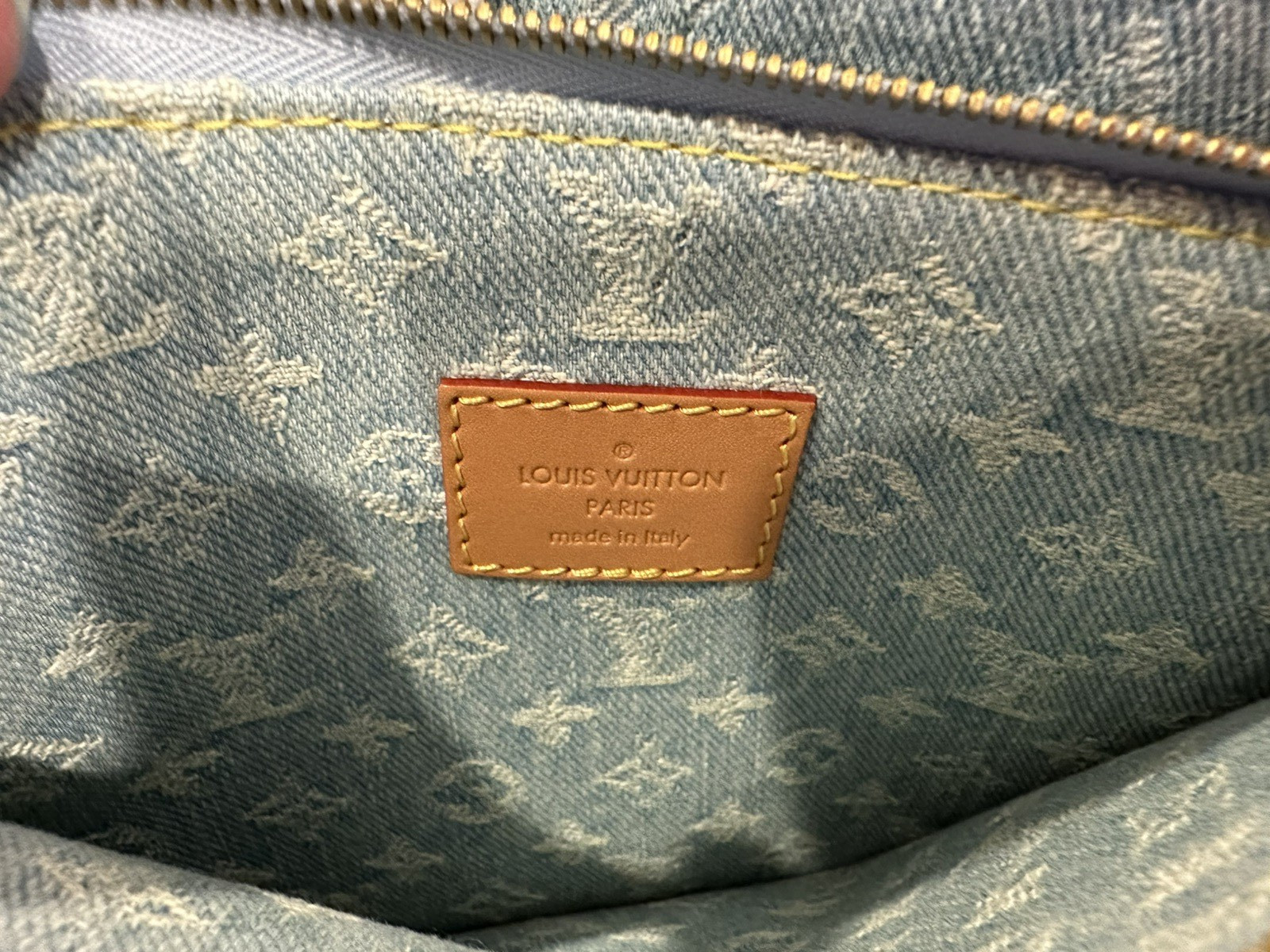 Louis Vuitton Monogram Denim CarryAll PM Sky Blue Limited Edition with Pochette