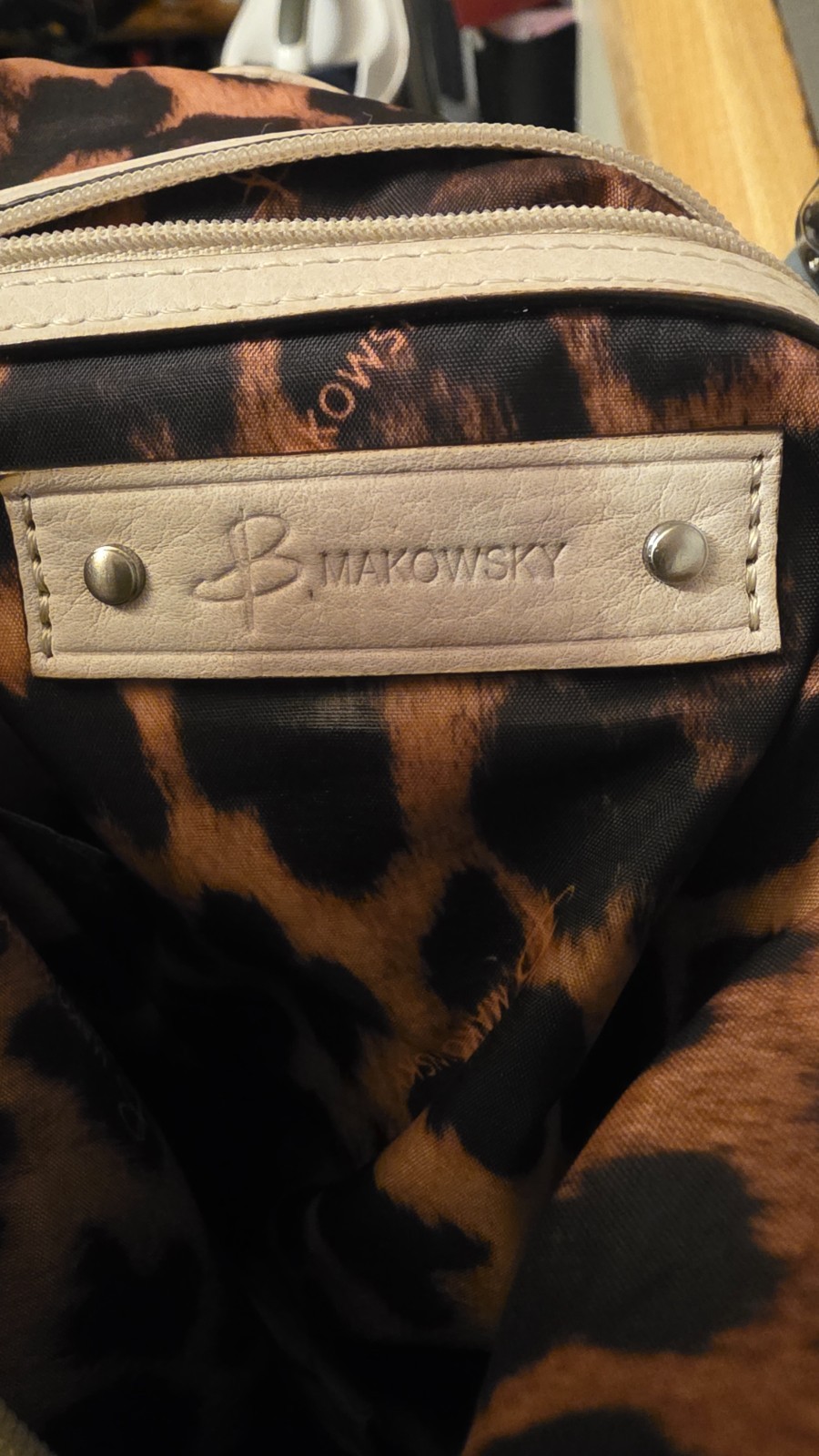 b makowsky leather handbag