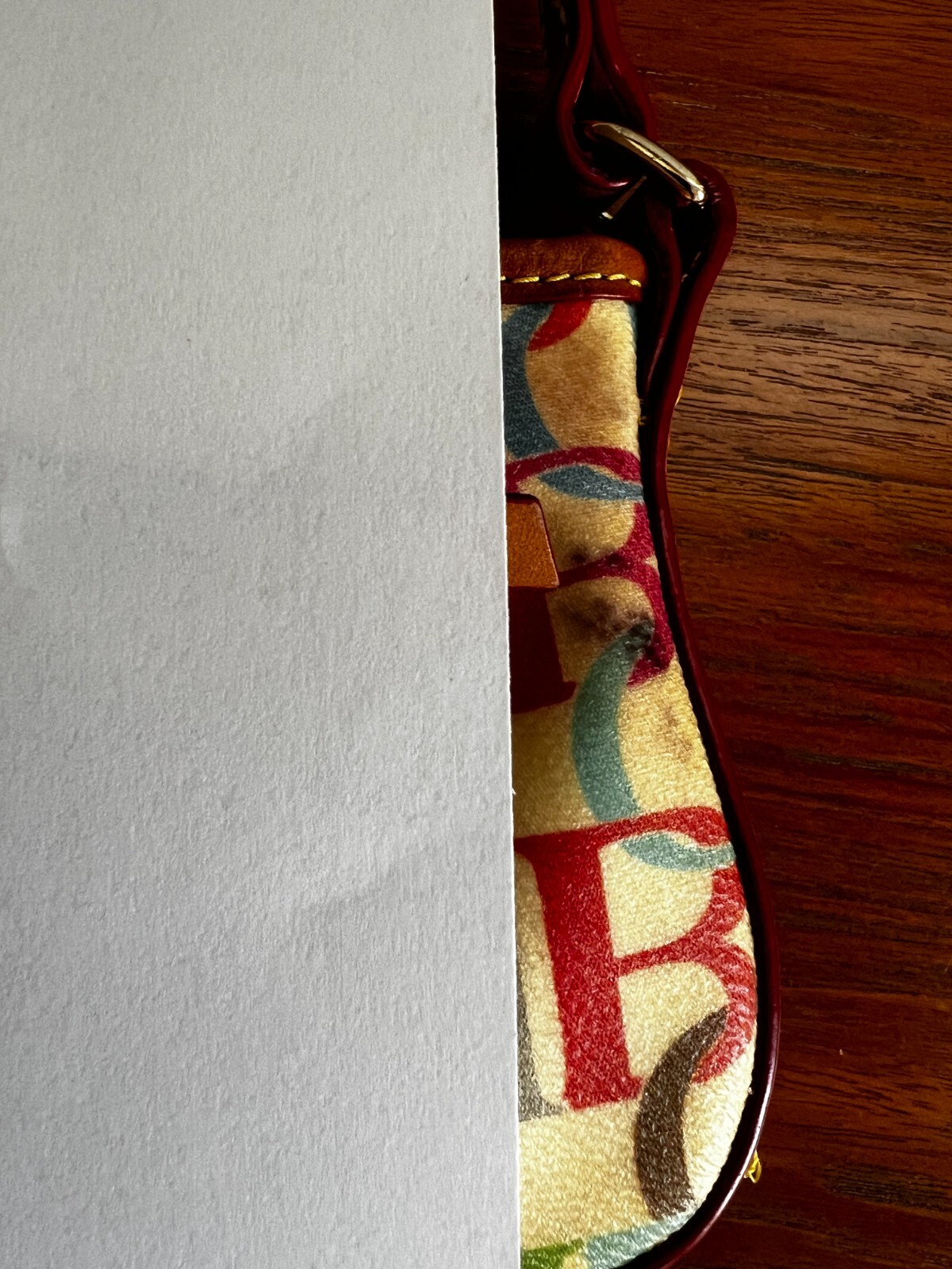 VTG Dooney & Bourke Purse SIGNATURE Rainbow Zipper Small 8.75 x 4.75