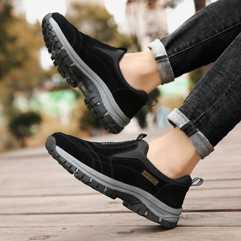 Hiking Shoes for Men Daily Outdoor Flat Bottomed Comfortable Walking Loafers