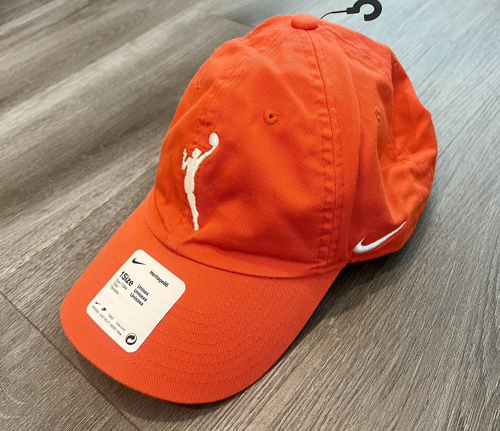 New Nike Orange WNBA Strapback Heritage 86 Basketball Baseball Cap Dad Hat Clark