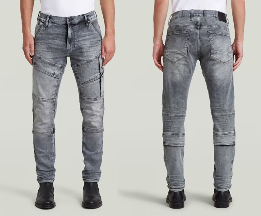 NWT $260 G STAR RAW Men’s Airblaze 3D Skinny Jeans in Grey Size W29 / L30