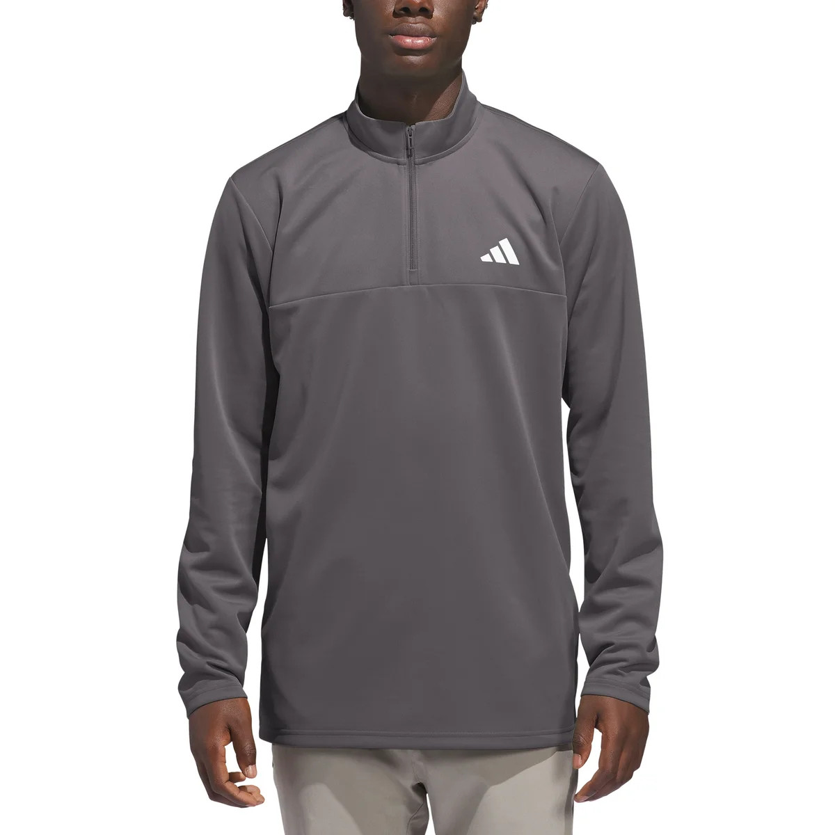 Adidas Men’s Quarter Zip Pullover Performance Stretch Zip Pockets New Sizes S-XX