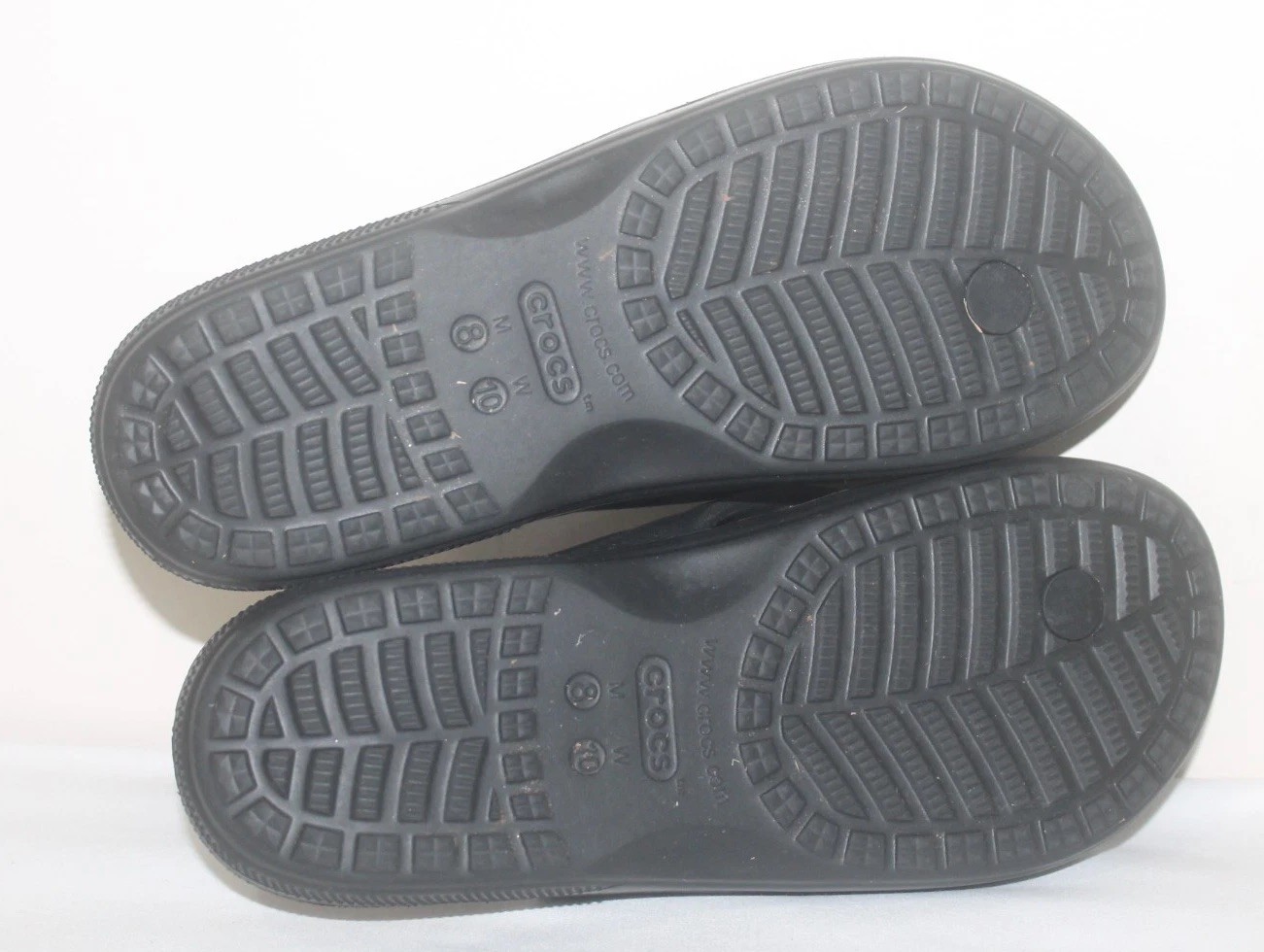 Crocs Baya II M8 W10 Flip Flops Sandals Black Slip-On Iconic Comfort Unisex