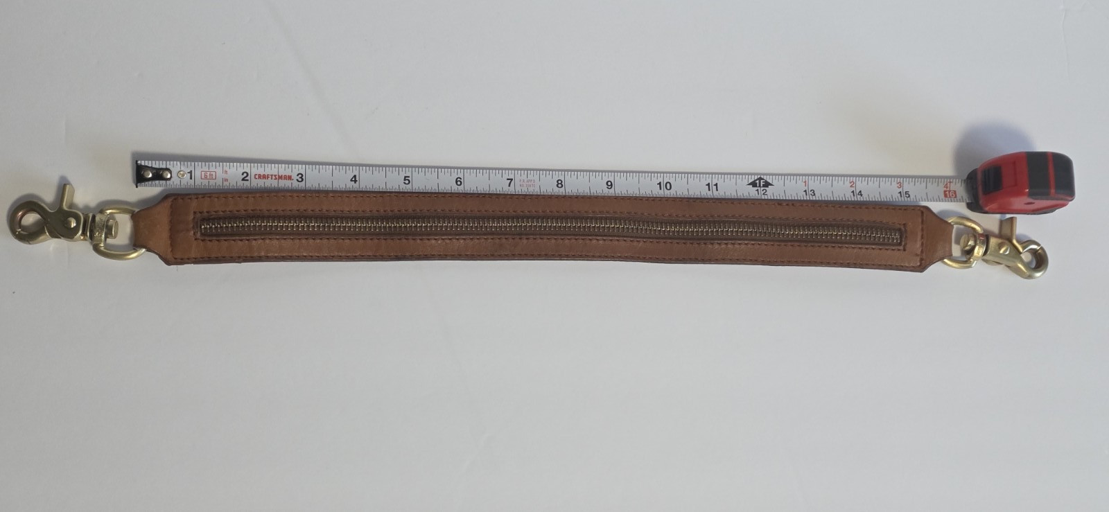 Botkier Tan Leather Zipper Accent Replacement Shoulder Strap Gold Tone Hardware
