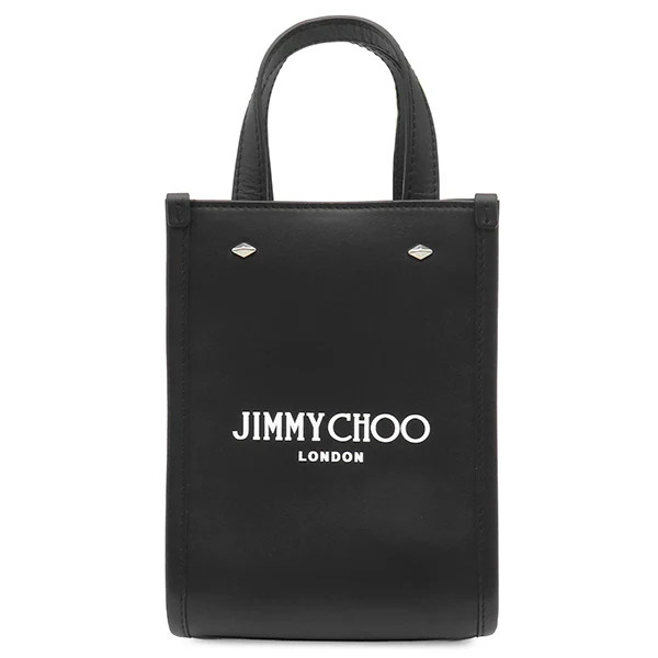 JIMMY CHOO MINI N / S TOTE 2WAY Bag Shoulder Bag Leather Black Unisex #HDB608