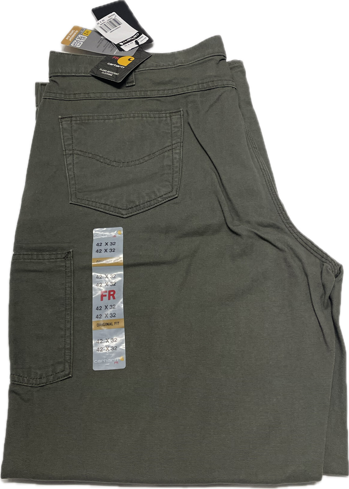 Carhartt FRB159-MOS Flame Resistant Cat 2 Moss Men 42×32 NWT FR NFPA Pants