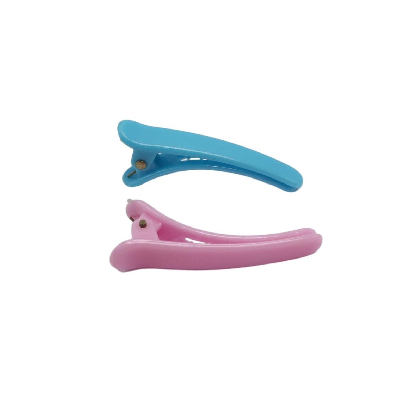 50pcs Mixed Bubblegum Color Hair Clips – 45mm Plastic Prongs Alligator Clips