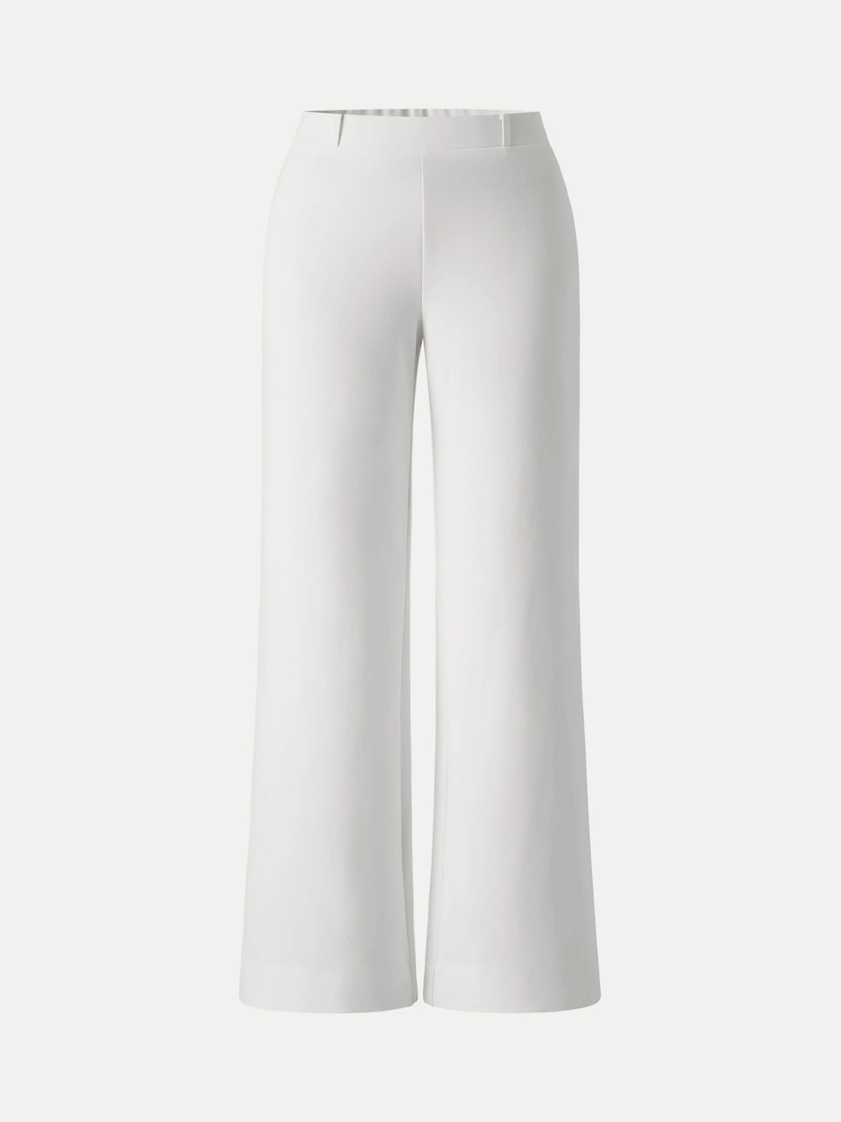 Not-See-Thru Drapey Mid Rise Wide Leg Pull-on Pant with Pockets