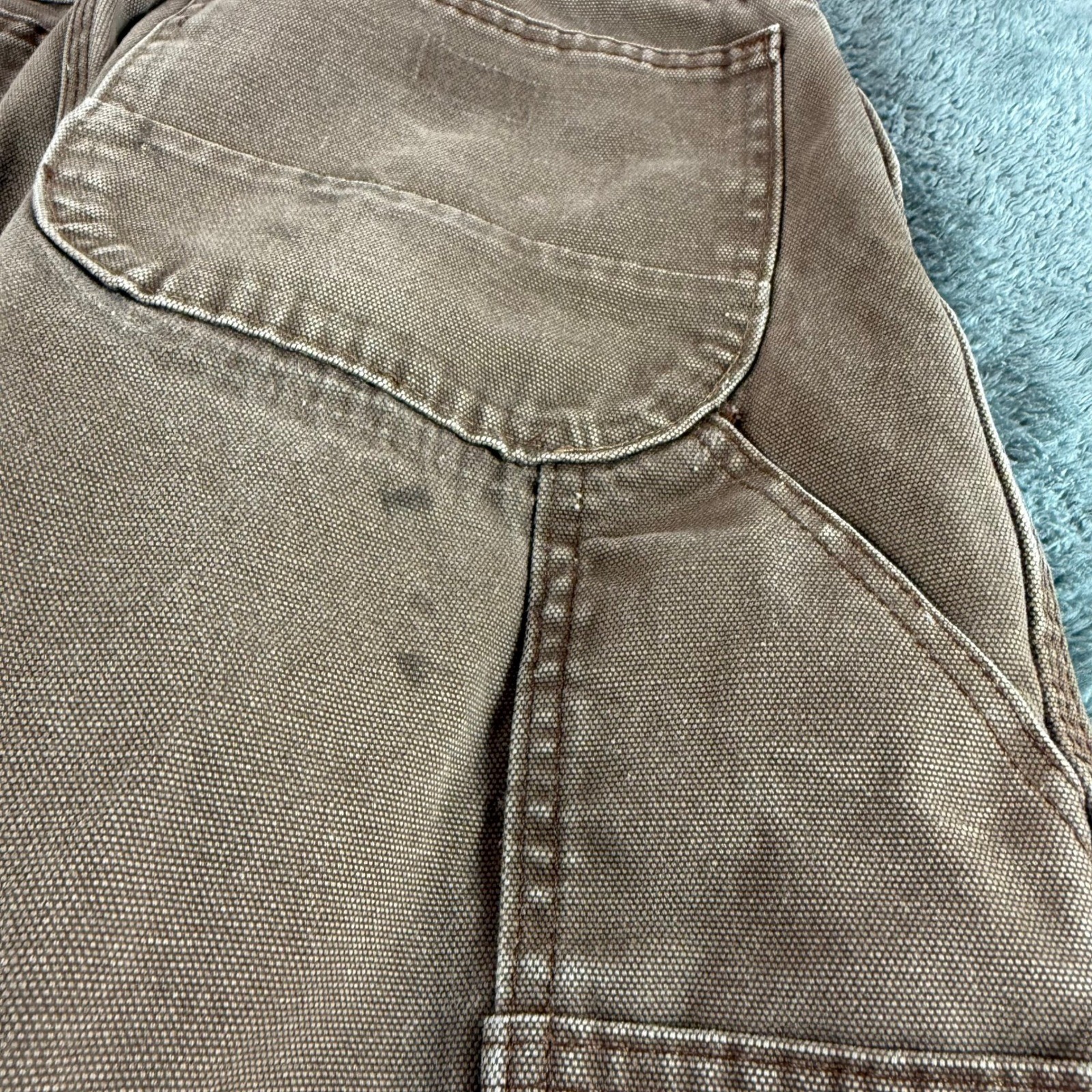 United Tokyo Brown Canvas Work Pants Made in Japan Distressed Raw Hem Size 1