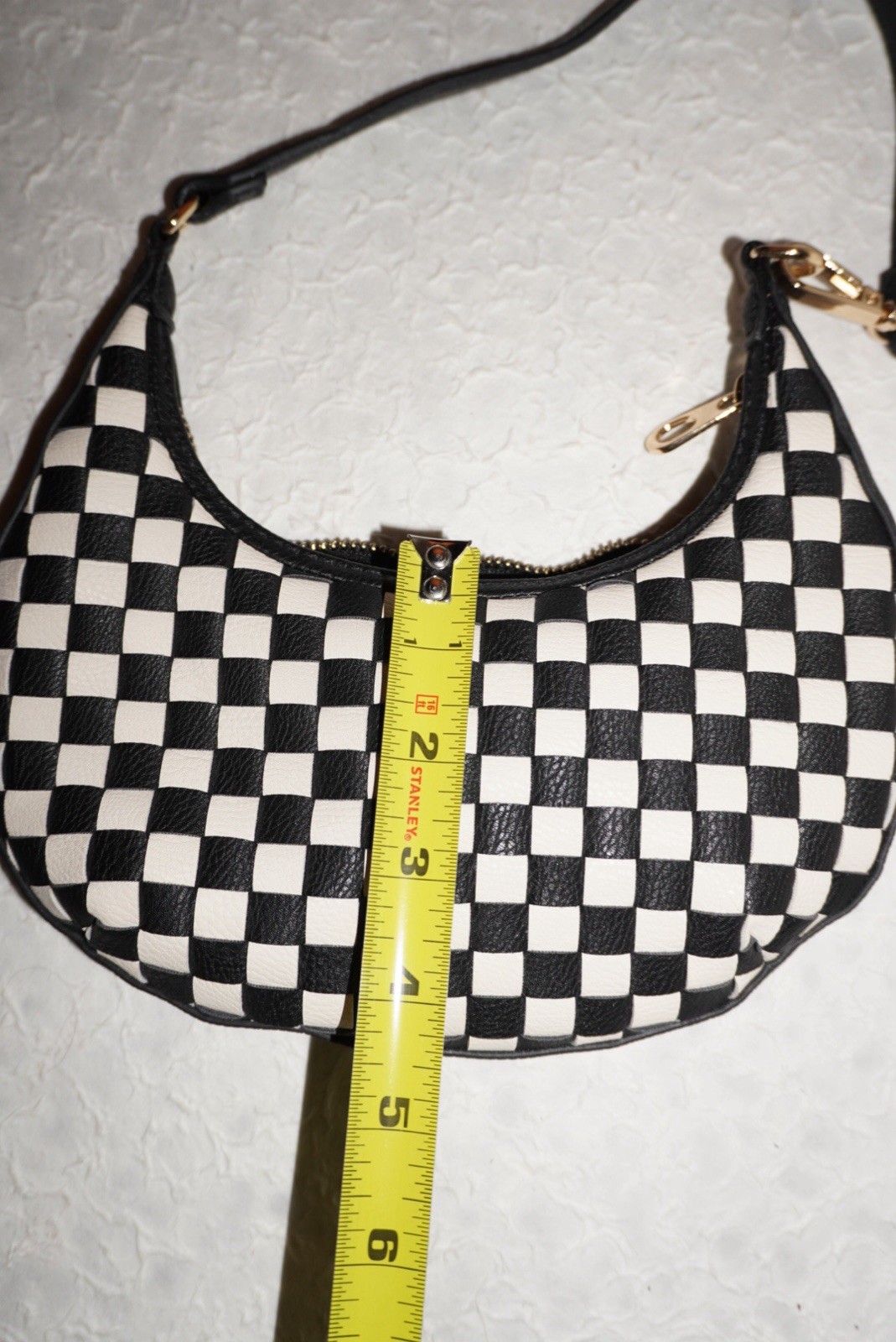 Universal Thread Checkered Crescent Shoulder Bag Y2K New Without Tags