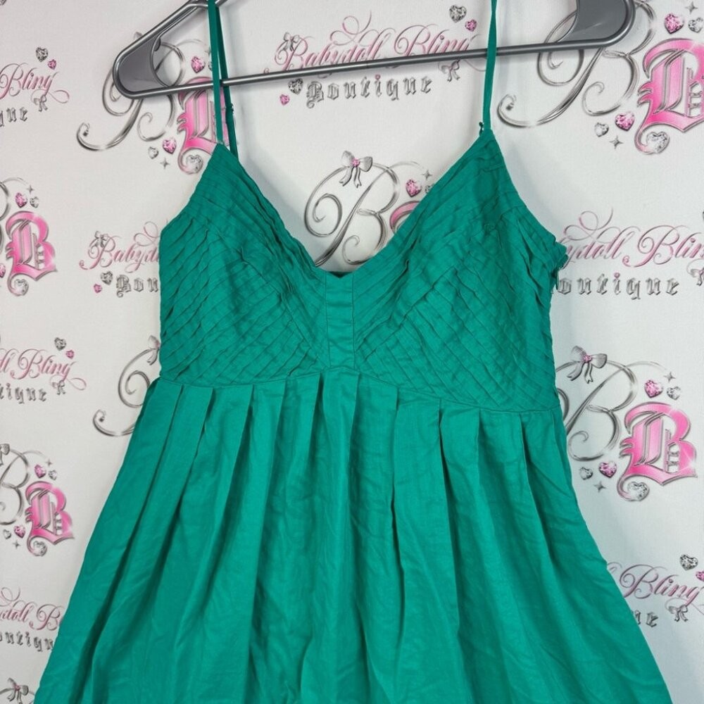 Calvin Klein dress pleated bustier style tank mini dress Teal Casual Dress