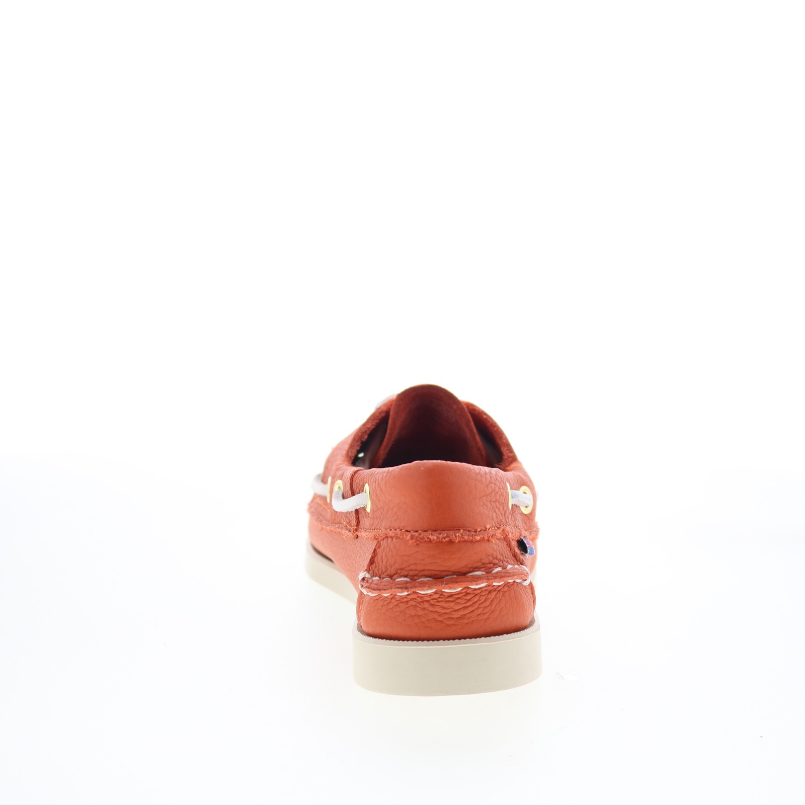 Sebago Portland Fisher Womens Orange Leather Loafers & Slip Ons Boat Shoes