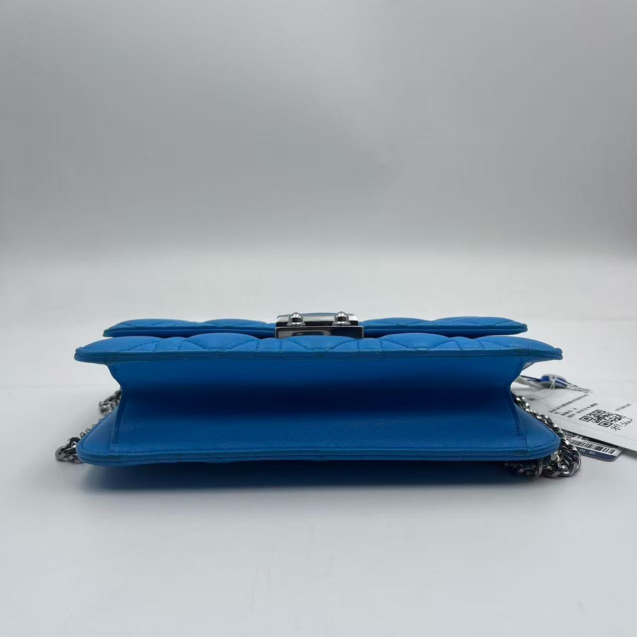 H2 Dior Miss Dior Blue Rattan Plaid Chain Mouth Bag H21489