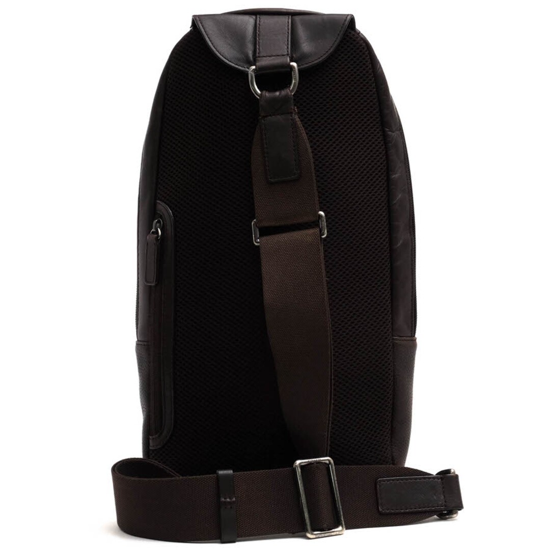 COACH Shoulder Bag for Men Leather Dark Brown F71344 Camden Leather Sling Pack
