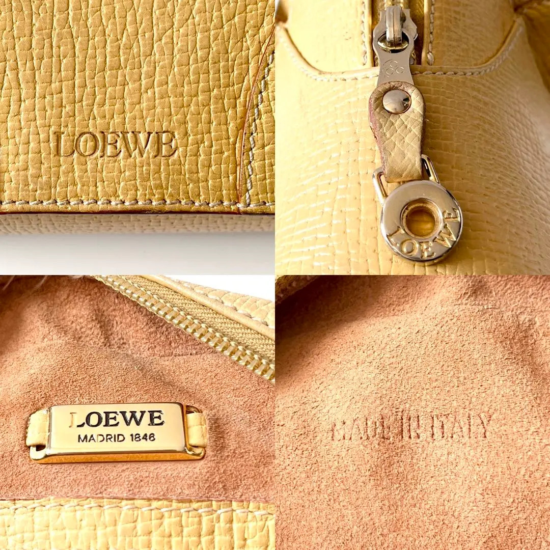 Loewe Brown Leather Handbag Timeless Designer Luxury Carryall Style JP