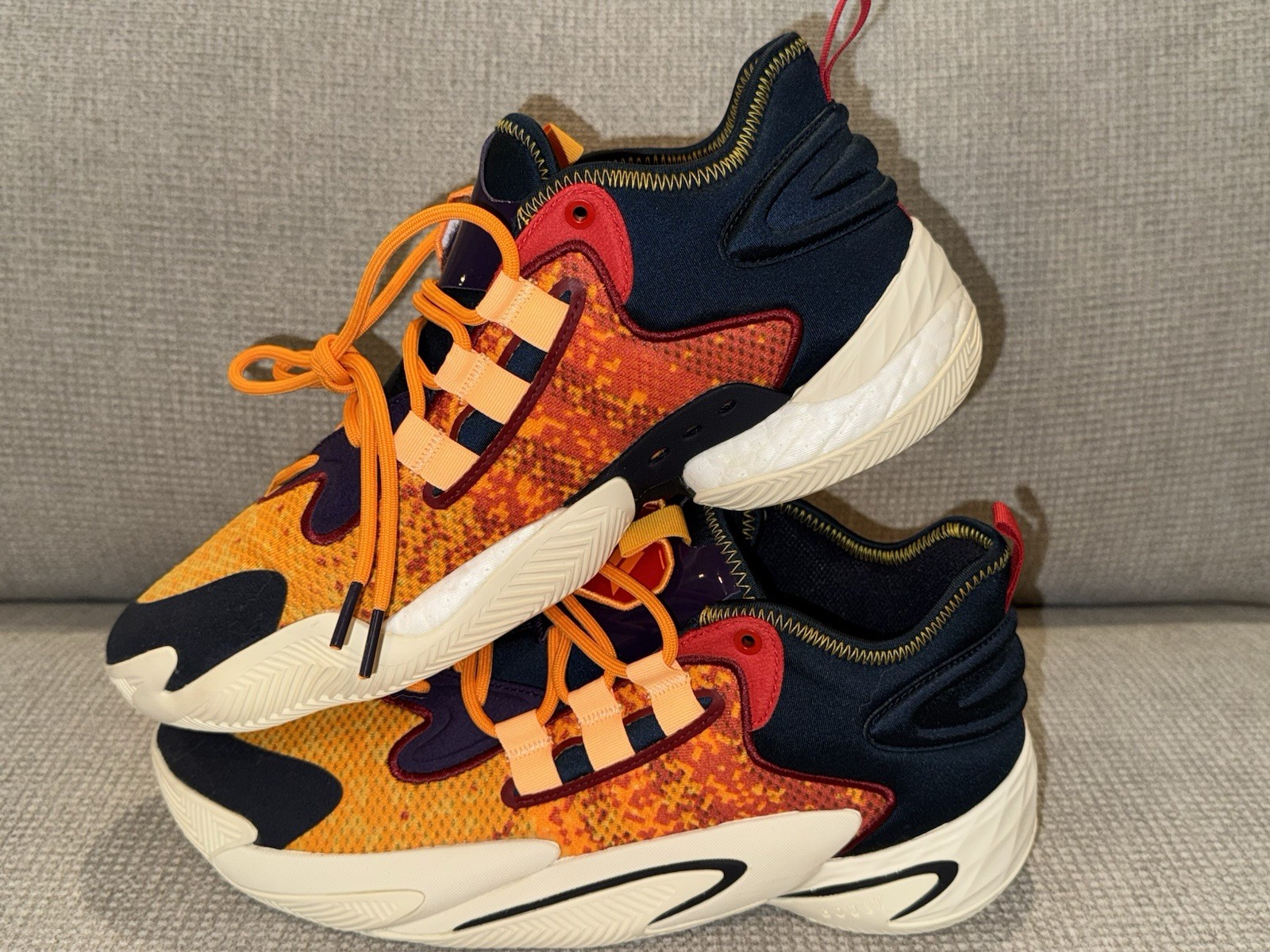 【RARE】Adidas Men’s BYW Select X Aral Cru Acid Orange Gold Basketball Shoes SZ 11