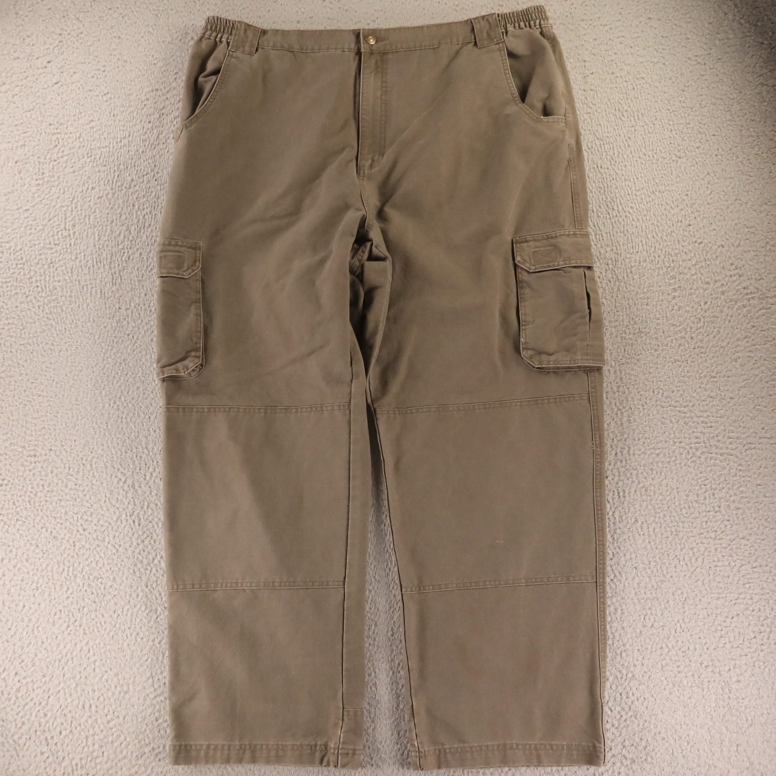 Cabelas Pants Mens 44×30 Gray 100% Cotton Duck Canvas Hiking Cargo Pants
