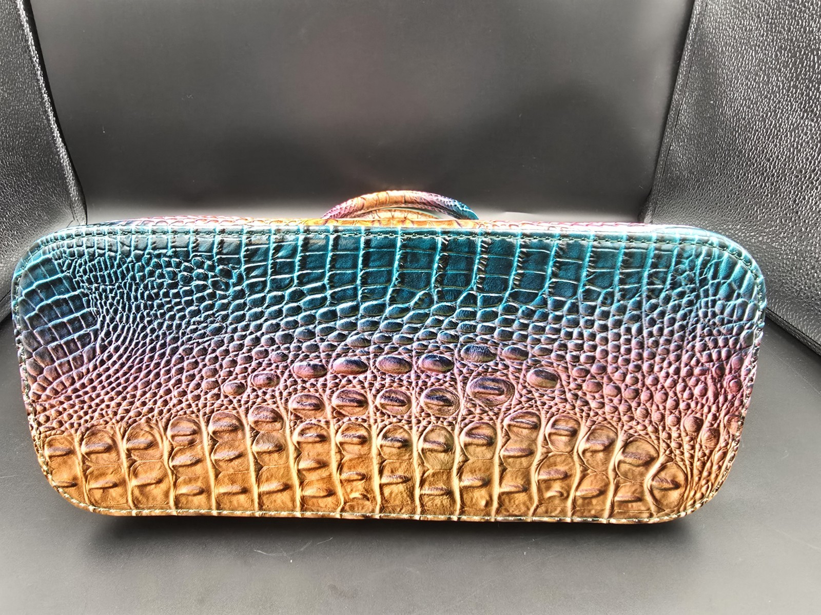 Croc-Embossed Faux Leather Tote