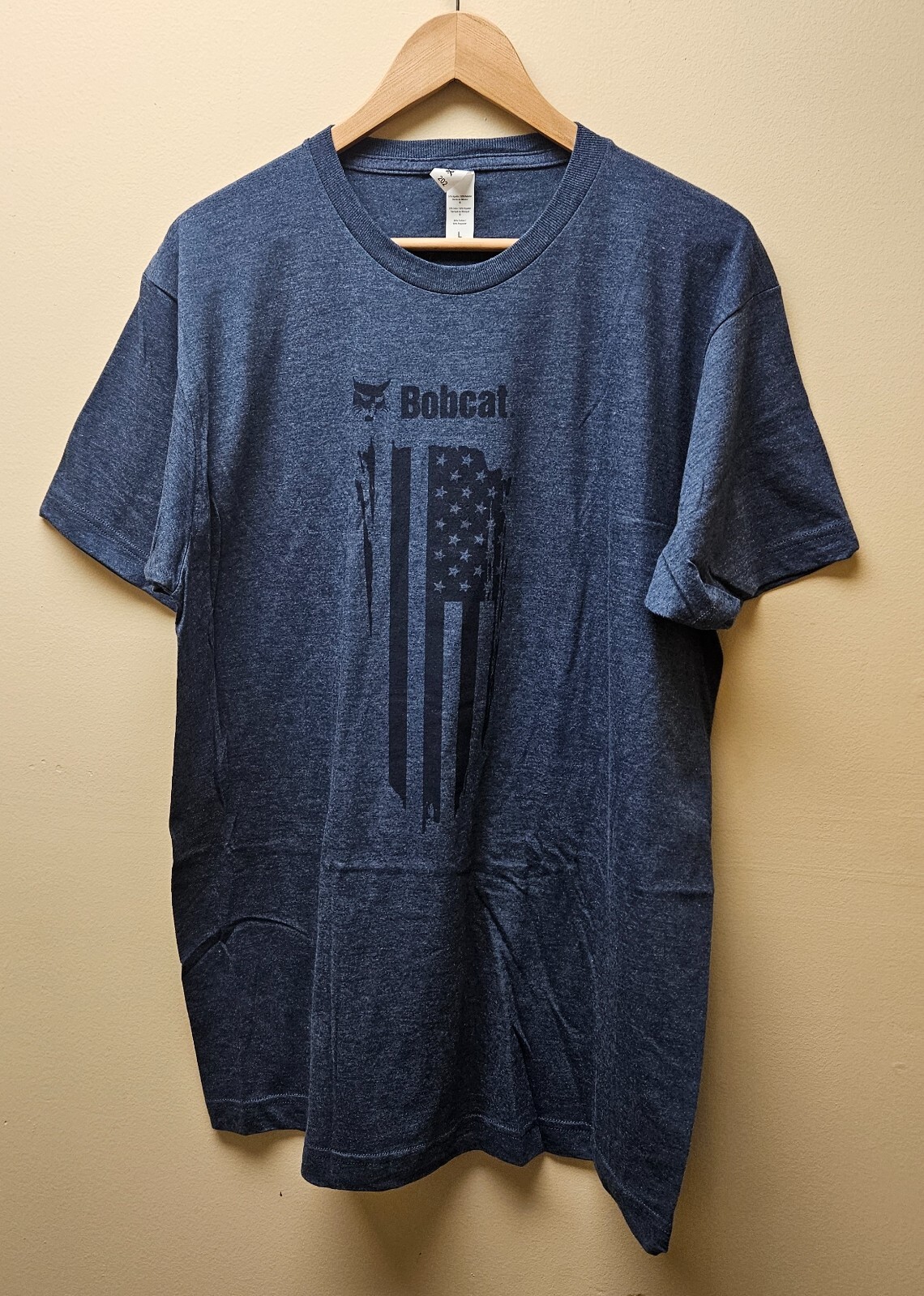 Official Bobcat Patriotic Flag Blue T-Shirt – S, M, L, XL, 2X & 3X