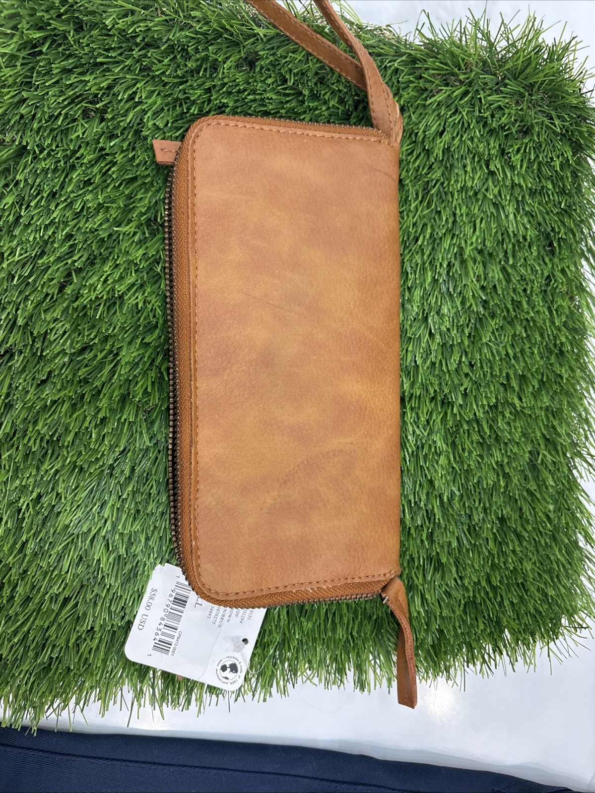 Free People Brown Wristlet Wallet Card Holder NWT. Has No Other Strap