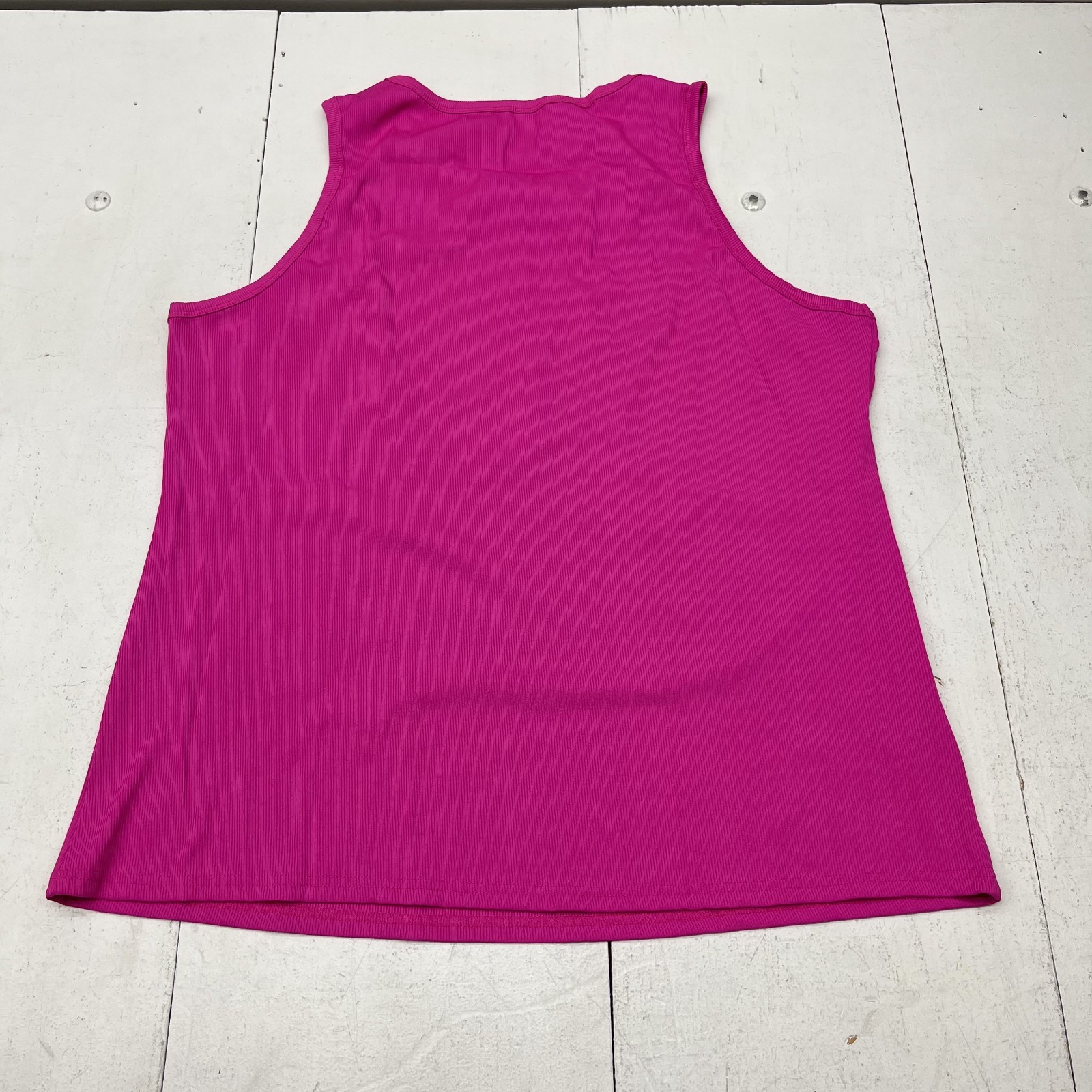 Pink Ribbed Knit Basic U-Neck Tank Top Women’s Size 5X-Large NEW