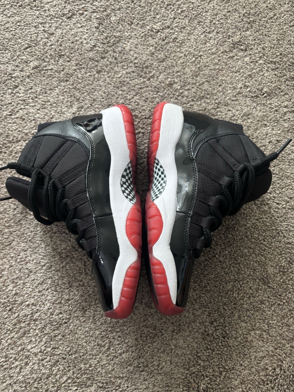 Jordan Air Jordan 11 Retro Mid Top Lace-Up Sneaker Black/Red/White 378038-061