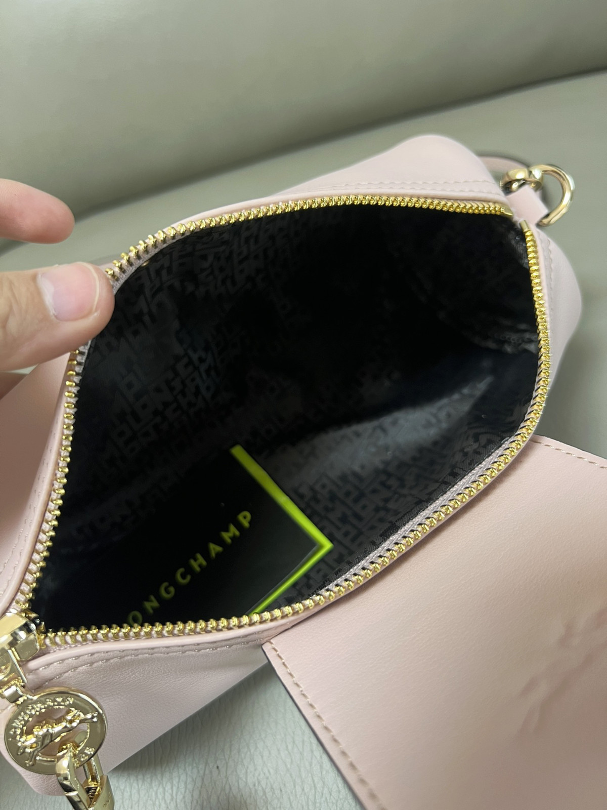 Longchamp Pink Beaded Tote Bag 21x9x9cm No box