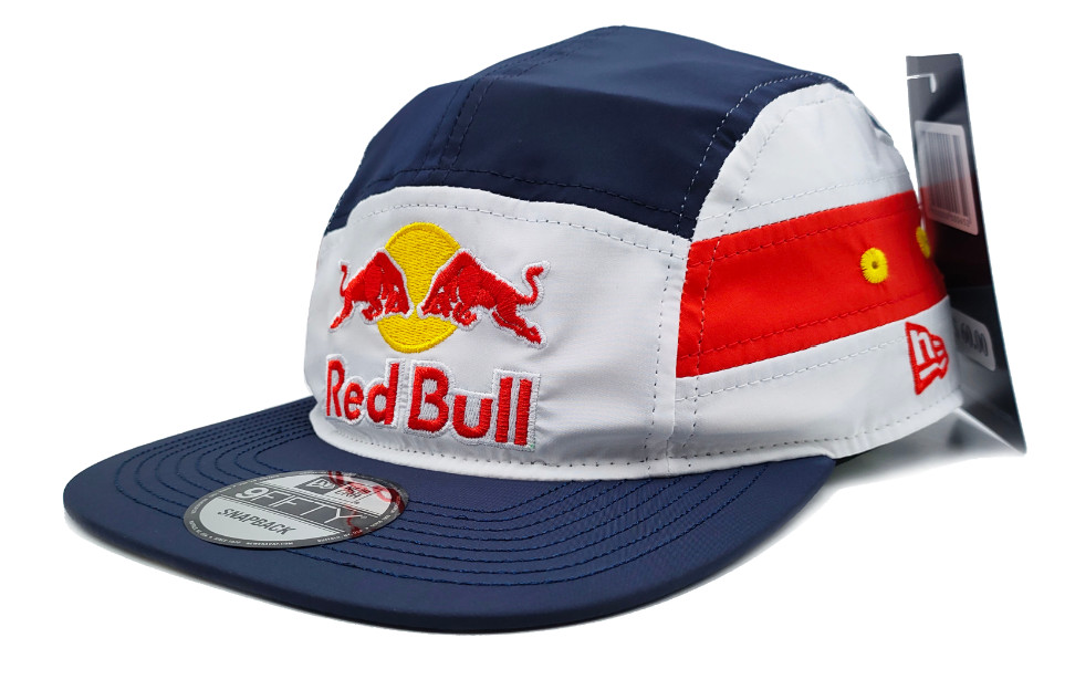 R 5-Panel Navy, White & Red Camper Cap.. F1 Racing. BMX. MotoGP. Supercross.